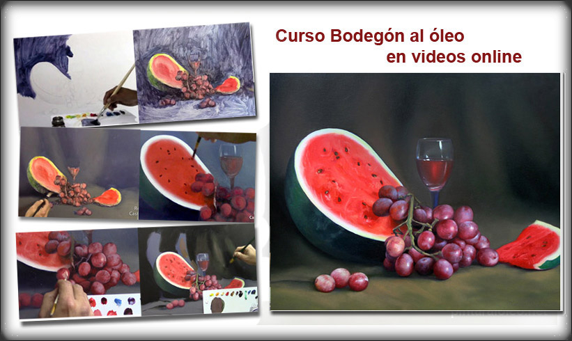 Proceso de pintura de bodegón